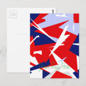 Positieve Vibes Red Blue Briefkaart (Voorkant / Achterkant)