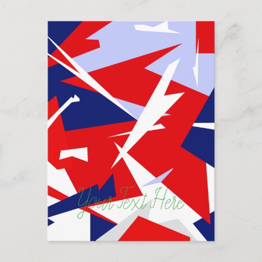 Positieve Vibes Red Blue Briefkaart (Voorkant)