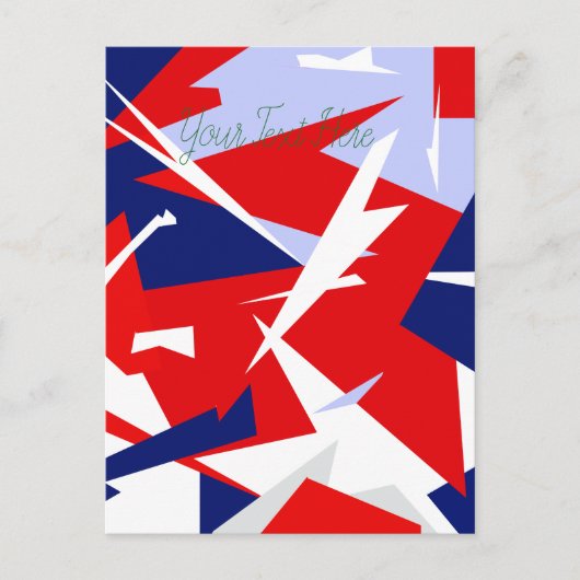 Positieve Vibes Red Blue Briefkaart (Voorkant)