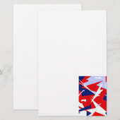Positieve Vibes Red Blue Briefpapier (Voorkant / Achterkant)