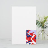 Positieve Vibes Red Blue Briefpapier (Staand voorkant)