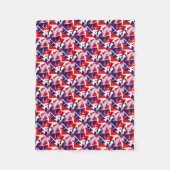 Positieve Vibes Red Blue Fleece Deken (Voorkant)