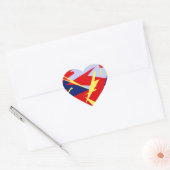 Positieve Vibes Red Blue Hart Sticker (Envelop)