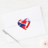 Positieve Vibes Red Blue Hart Sticker (Envelop)