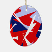 Positieve Vibes Red Blue Keramisch Ornament (Rechts)
