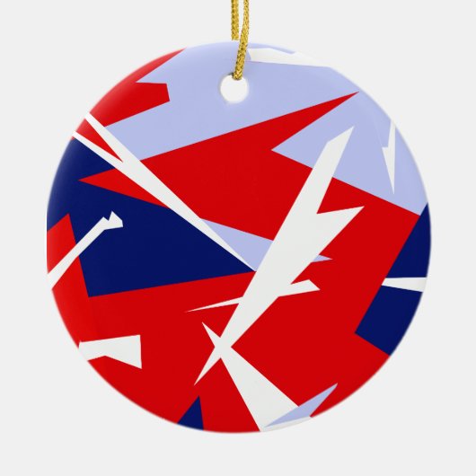 Positieve Vibes Red Blue Keramisch Ornament (Voorkant)