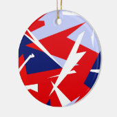 Positieve Vibes Red Blue Keramisch Ornament (Links)