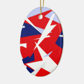 Positieve Vibes Red Blue Keramisch Ornament (Links)