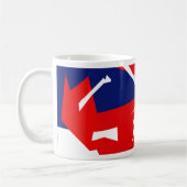 Positieve Vibes Red Blue Koffiemok (Links)
