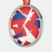 Positieve Vibes Red Blue Metalen Ornament (Links)