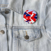 Positieve Vibes Red Blue Ronde Button 5,7 Cm (In situ)