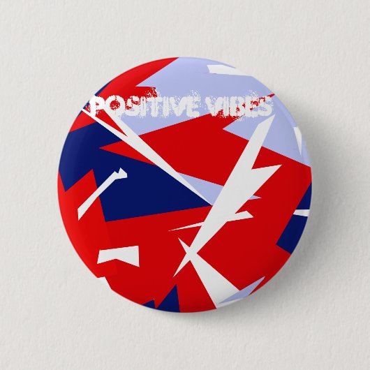 Positieve Vibes Red Blue Ronde Button 5,7 Cm (Voorkant)