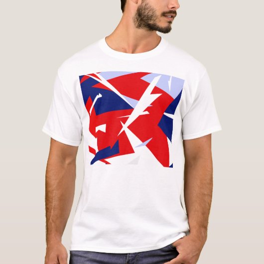 Positieve Vibes Red Blue T-shirt (Voorkant)