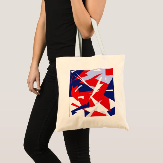 Positieve Vibes Red Blue Tote Bag (Voorkant (product))