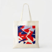Positieve Vibes Red Blue Tote Bag (Voorkant)