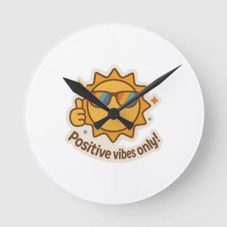 Positieve vibes ronde klok