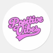 Positieve Vibes Ronde Sticker (Voorkant)