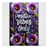Positieve vibes rondom muurkunst perfect poster (Voorkant)