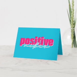 Positieve Vibes Roze & Turkoois Mooie Aanmoediging Kaart