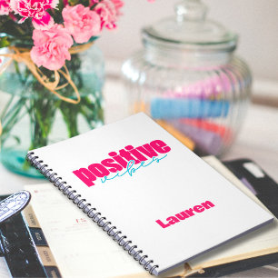 Positieve Vibes Roze & Turquoise Lief Motivatie Notitieboek