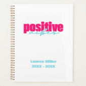 Positieve Vibes Roze & Turquoise Meisjesachtige Da Planner (Voorkant)