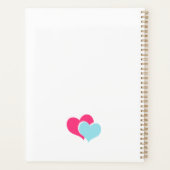 Positieve Vibes Roze & Turquoise Meisjesachtige Da Planner (Achterkant)