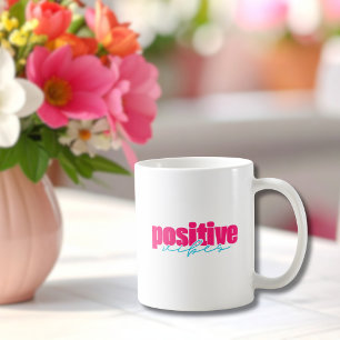 Positieve Vibes Roze & Turquoise Mooie Koffie Koffiemok