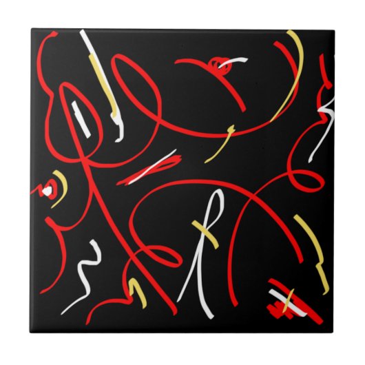 Positieve Vibes Splash van Colour Happy Abstracte Tegeltje (Voorkant)