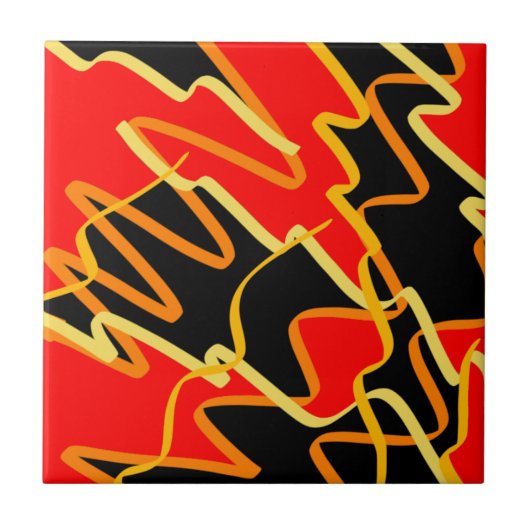 Positieve Vibes Splash van Colour Happy Abstracte Tegeltje (Voorkant)