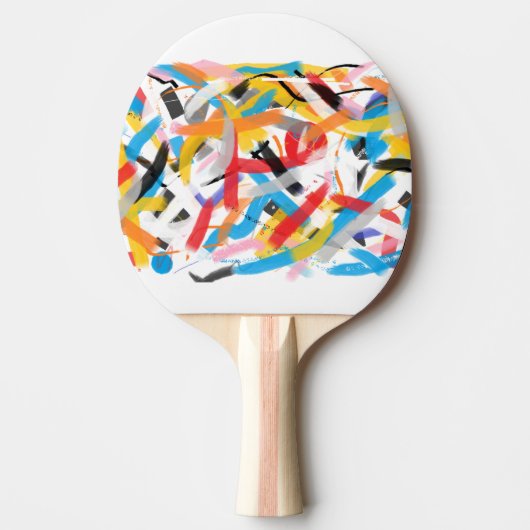 Positieve Vibes Splash van kleur Ping Pong Paddle Tafeltennisbatje (Voorkant)