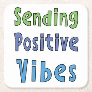 Positieve Vibes Sturen Kartonnen Onderzetters