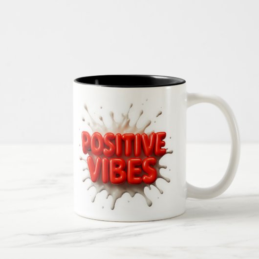 Positieve Vibes Tweekleurige Koffiemok (Rechts)