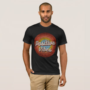 positieve vibes vintage stijl t-shirt