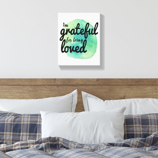 positieve vibes voor harde werknemers canvas afdruk (Insitu (Slaapkamer))