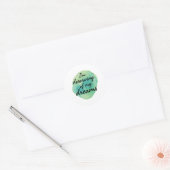 positieve vibes voor zelfaanvaarding ronde sticker (Envelop)