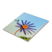 Positieve Vibes Wild Soft Blue Flower Tegeltje (Zijkant)