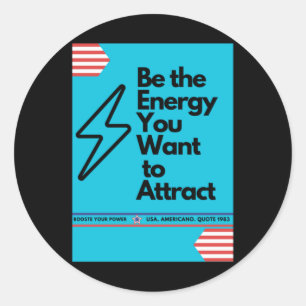 Positieve vibes zijn de energie die je wilt aantre ronde sticker