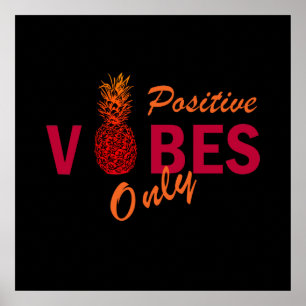 Positieve vibes zomer vakantie poster