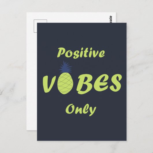 Positieve vibes zomervakantie briefkaart (Voorkant / Achterkant)