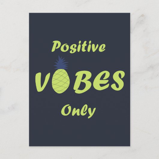Positieve vibes zomervakantie briefkaart (Voorkant)