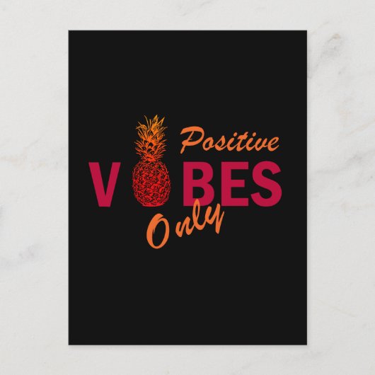 Positieve vibes zomervakantie feestdagenkaart (Voorkant)