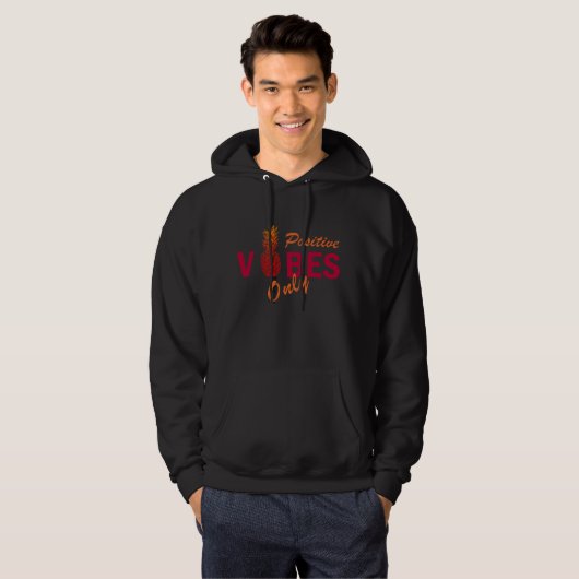 Positieve vibes zomervakantie hoodie (Voorkant volledig)