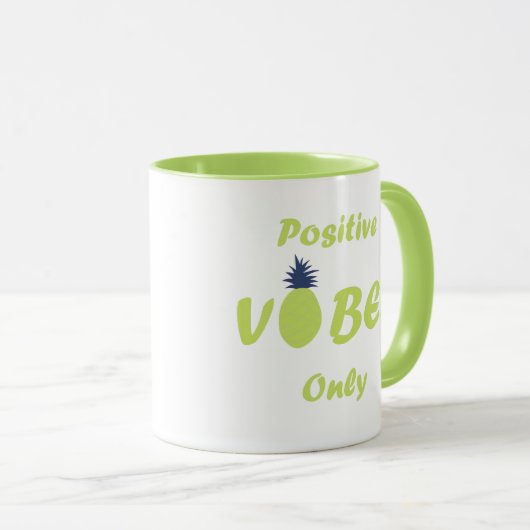 Positieve vibes zomervakantie mok (Voorkant rechts)