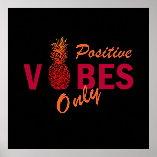 Positieve vibes zomervakantie poster (Voorkant)