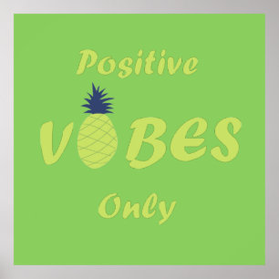 Positieve vibes zomervakantie poster
