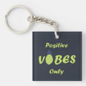 Positieve vibes zomervakantie sleutelhanger (voorkant)