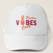 Positieve vibes zomervakantie trucker pet (Voorkant)
