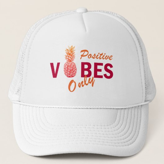 Positieve vibes zomervakantie trucker pet (Voorkant)