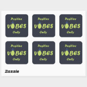 Positieve vibes zomervakantie vierkante sticker (Vel)