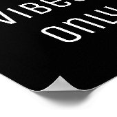 positieve vibes zwarte bemoediging poster (Hoek)